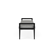 Lesro Brooklyn Waiting Reception 3 Seat Bench Wood Frame in Gray