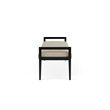 Lesro Brooklyn Waiting Reception 3 Seat Bench Wood Frame in Brown