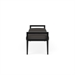 Lesro Brooklyn Waiting Reception 3 Seat Bench Wood Frame in Gray