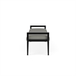 Lesro Brooklyn Waiting Reception 3 Seat Bench Wood Frame in Gray