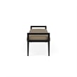 Lesro Brooklyn Waiting Reception 3 Seat Bench Wood Frame in Brown