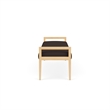 Lesro Brooklyn Waiting Reception 3 Seat Bench Wood Frame in Brown