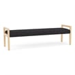 Lesro Brooklyn Waiting Reception 3 Seat Bench Wood Frame in Gray