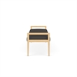 Lesro Brooklyn Waiting Reception 3 Seat Bench Wood Frame in Gray