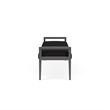 Lesro Brooklyn Waiting Reception 3 Seat Bench Wood Frame in Black