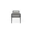 Lesro Brooklyn Waiting Reception 3 Seat Bench Wood Frame in Gray