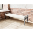 Lesro Brooklyn Waiting Reception 3 Seat Bench Wood Frame in Brown