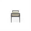 Lesro Brooklyn Waiting Reception 3 Seat Bench Wood Frame in Brown