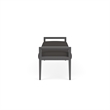 Lesro Brooklyn Waiting Reception 3 Seat Bench Wood Frame in Gray