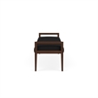 Lesro Brooklyn Waiting Reception 3 Seat Bench Wood Frame in Black
