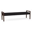 Lesro Brooklyn Waiting Reception 3 Seat Bench Wood Frame in Black