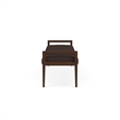 Lesro Brooklyn Waiting Reception 3 Seat Bench Wood Frame in Brown