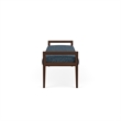 Lesro Brooklyn Waiting Reception 3 Seat Bench Wood Frame in Blue