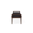 Lesro Brooklyn Waiting Reception 3 Seat Bench Wood Frame in Gray