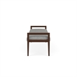 Lesro Brooklyn Waiting Reception 3 Seat Bench Wood Frame in Gray