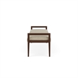 Lesro Brooklyn Waiting Reception 3 Seat Bench Wood Frame in Brown