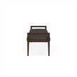 Lesro Brooklyn Waiting Reception 3 Seat Bench Wood Frame in Gray