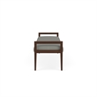 Lesro Brooklyn Waiting Reception 3 Seat Bench Wood Frame in Gray