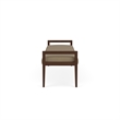 Lesro Brooklyn Waiting Reception 3 Seat Bench Wood Frame in Brown