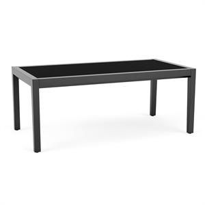 Lesro Brooklyn Waiting Reception Coffee Table 40x20&quotHPL Insert Top in Black