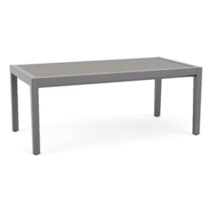 Lesro Brooklyn Waiting Reception Coffee Table 40x20&quot HPL Insert Top- Pewter