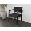 Lesro Industries Steel Waiting Reception Guest Chair Steel Frame in Black