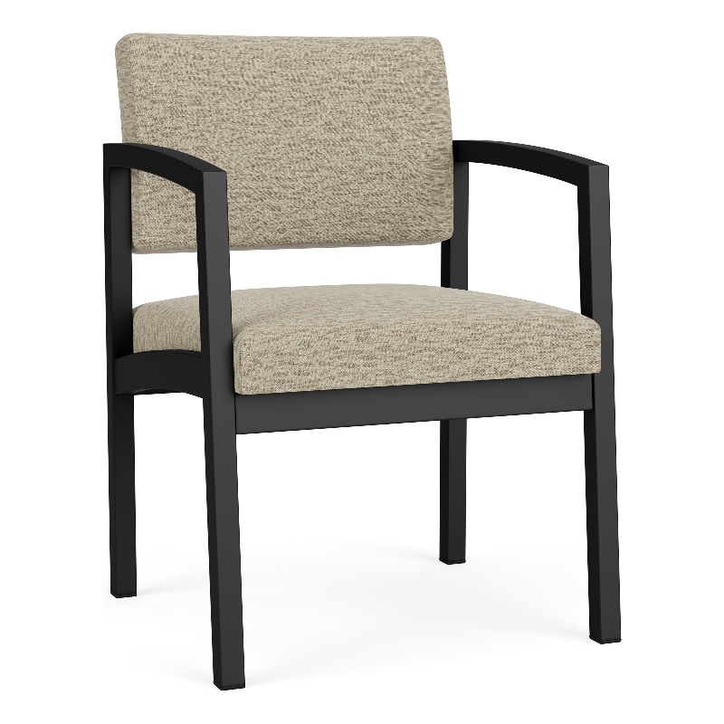 Lesro Industries Steel Waiting Reception Guest Chair Steel Frame in Gray