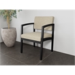 Lesro Industries Steel Waiting Reception Guest Chair Steel Frame in Brown