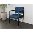 Lesro Industries Steel Waiting Reception Guest Chair Steel Frame in Blue