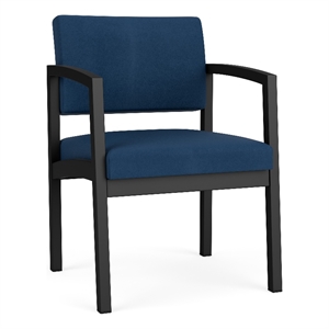 Lesro Industries Steel Waiting Reception Guest Chair Steel Frame in Blue