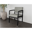 Lesro Industries Steel Waiting Reception Guest Chair Steel Frame in Gray