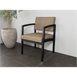 Lesro Industries Steel Waiting Reception Guest Chair Steel Frame in Brown
