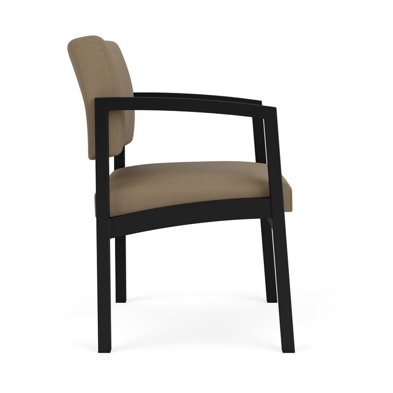 Lesro Industries Steel Waiting Reception Guest Chair Steel Frame in Brown