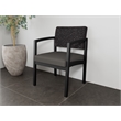 Lesro Industries Steel Waiting Reception Guest Chair Steel Frame in Gray