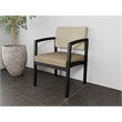 Lesro Industries Steel Waiting Reception Guest Chair Steel Frame in Brown