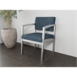 Lesro Industries Steel Waiting Reception Guest Chair Steel Frame in Blue