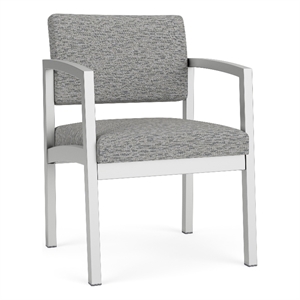 Lesro Industries Steel Waiting Reception Guest Chair Steel Frame in Gray