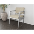 Lesro Industries Steel Waiting Reception Guest Chair Steel Frame in Brown