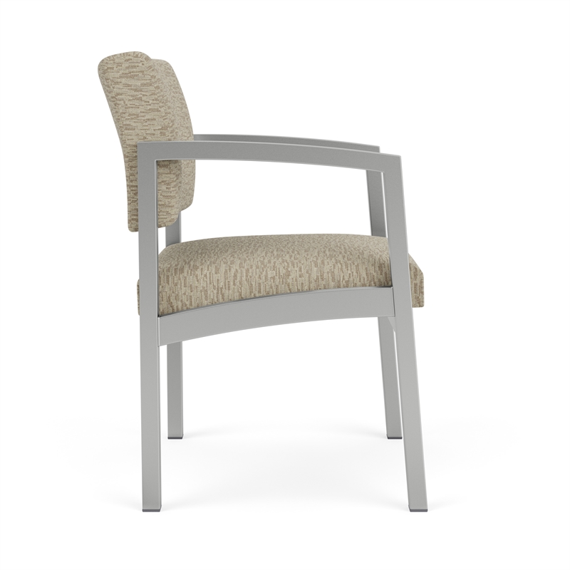 Lesro Industries Steel Waiting Reception Guest Chair Steel Frame in Brown
