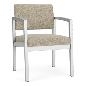 Lesro Industries Steel Waiting Reception Guest Chair Steel Frame in Brown