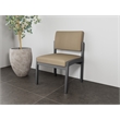 Lesro Industries Steel Waiting Reception Armless Guest Chair in Brown