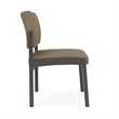 Lesro Industries Steel Waiting Reception Armless Guest Chair in Brown