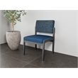Lesro Industries Steel Waiting Reception Armless Guest Chair in Blue