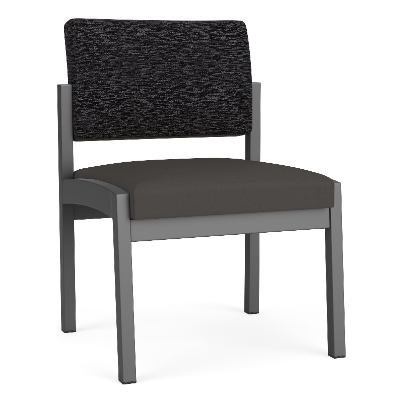 Lesro Industries Steel Waiting Reception Armless Guest Chair in Blue