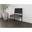 Lesro Industries Steel Waiting Reception Armless Guest Chair in Gray