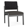 Lesro Industries Steel Waiting Reception Armless Guest Chair in Gray