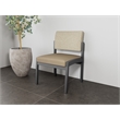 Lesro Industries Steel Waiting Reception Armless Guest Chair in Brown