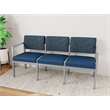 Lesro Industries Steel Waiting Reception 3 Seat Sofa Steel Frame in Blue