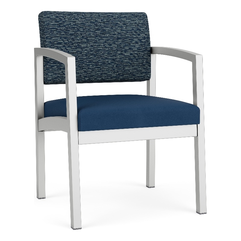 Lesro Industries Steel Waiting Reception Guest Chair Steel Frame in Gray