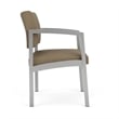 Lesro Industries Steel Waiting Reception Guest Chair Steel Frame in Brown